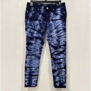 Gap 1969 Always Skinny Blue Tie Dye‎ Stretch Denim Jeans PRE OWNED 26